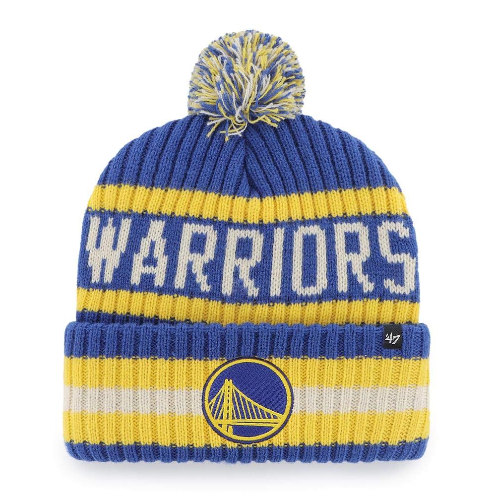 47 NHL Unisex-Adult Team Color Officially Licensed Primary Logo Bering Sport Knit Cuffed Pom Beanie Cold Weather Hat