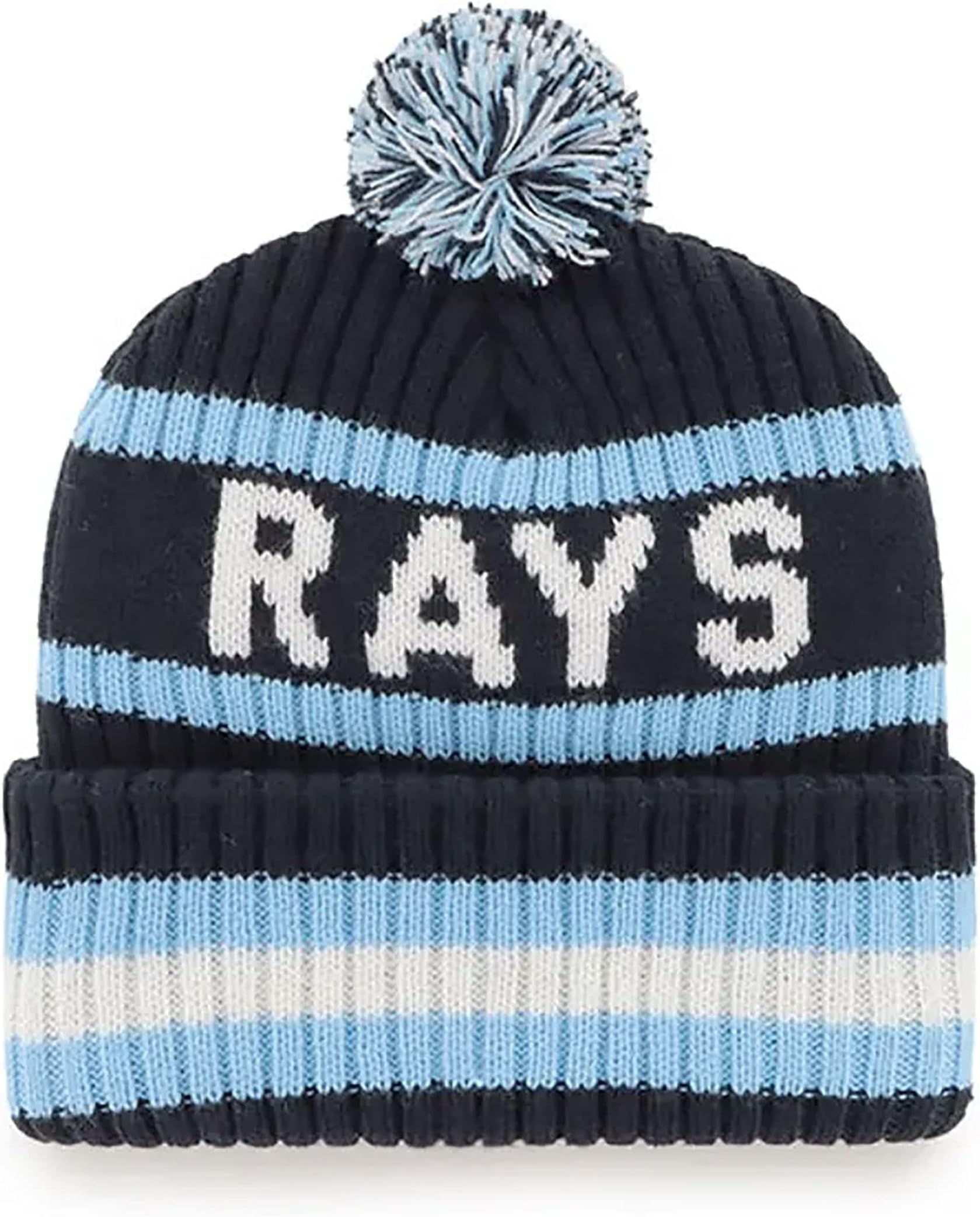 47 NHL Unisex-Adult Team Color Officially Licensed Primary Logo Bering Sport Knit Cuffed Pom Beanie Cold Weather Hat