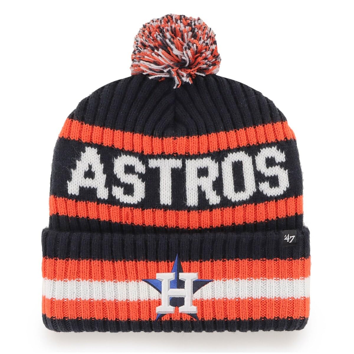 47 NHL Unisex-Adult Team Color Officially Licensed Primary Logo Bering Sport Knit Cuffed Pom Beanie Cold Weather Hat