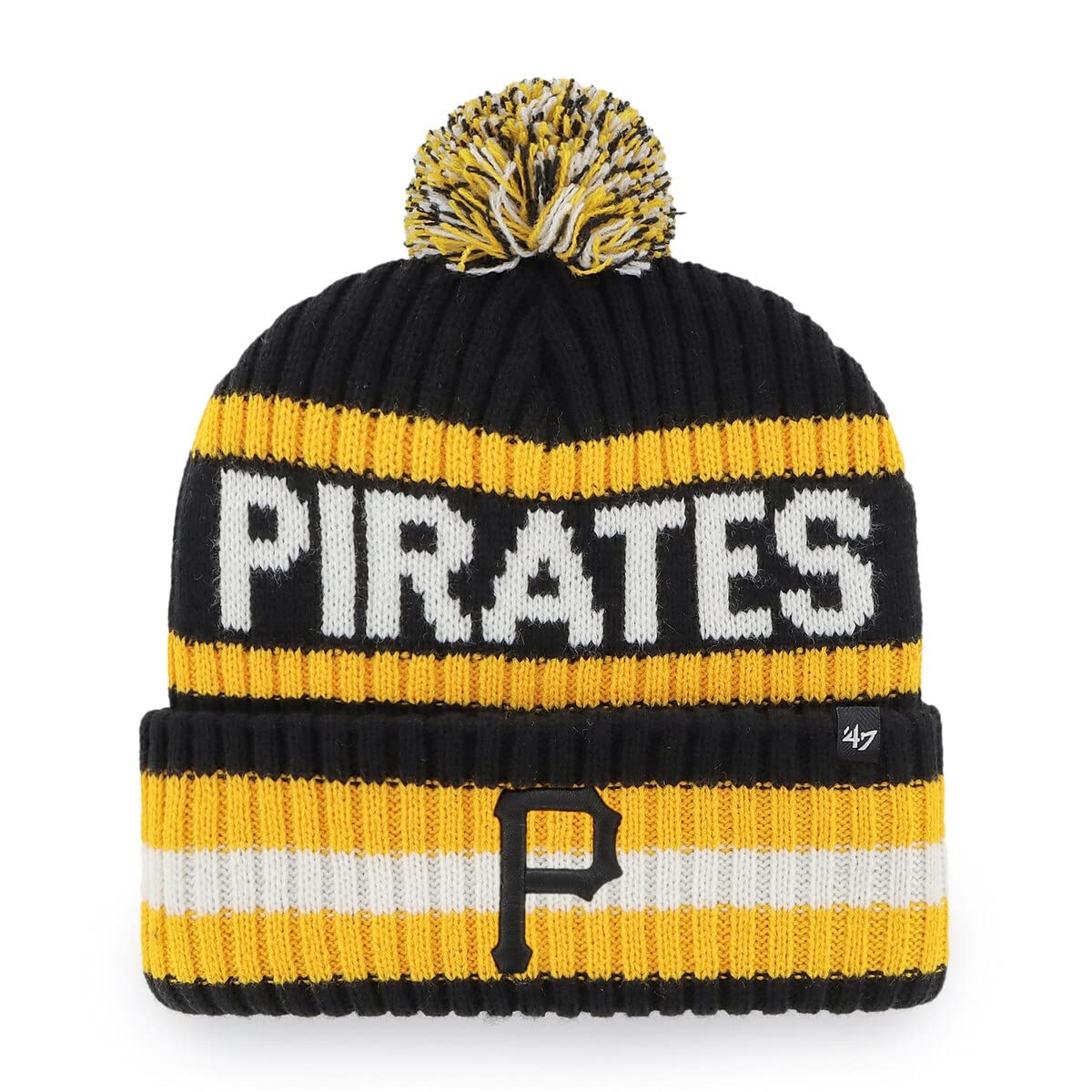 47 NHL Unisex-Adult Team Color Officially Licensed Primary Logo Bering Sport Knit Cuffed Pom Beanie Cold Weather Hat