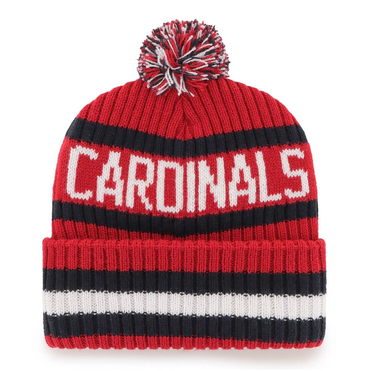 47 NHL Unisex-Adult Team Color Officially Licensed Primary Logo Bering Sport Knit Cuffed Pom Beanie Cold Weather Hat