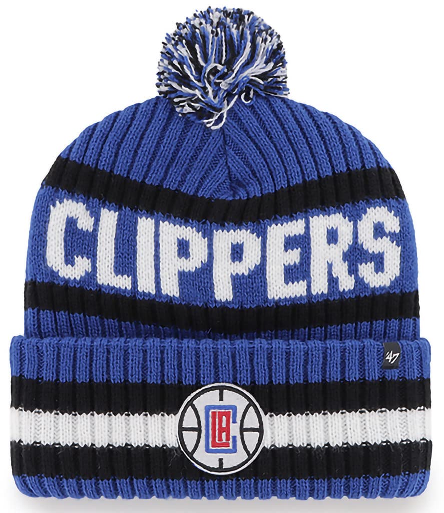 47 NHL Unisex-Adult Team Color Officially Licensed Primary Logo Bering Sport Knit Cuffed Pom Beanie Cold Weather Hat