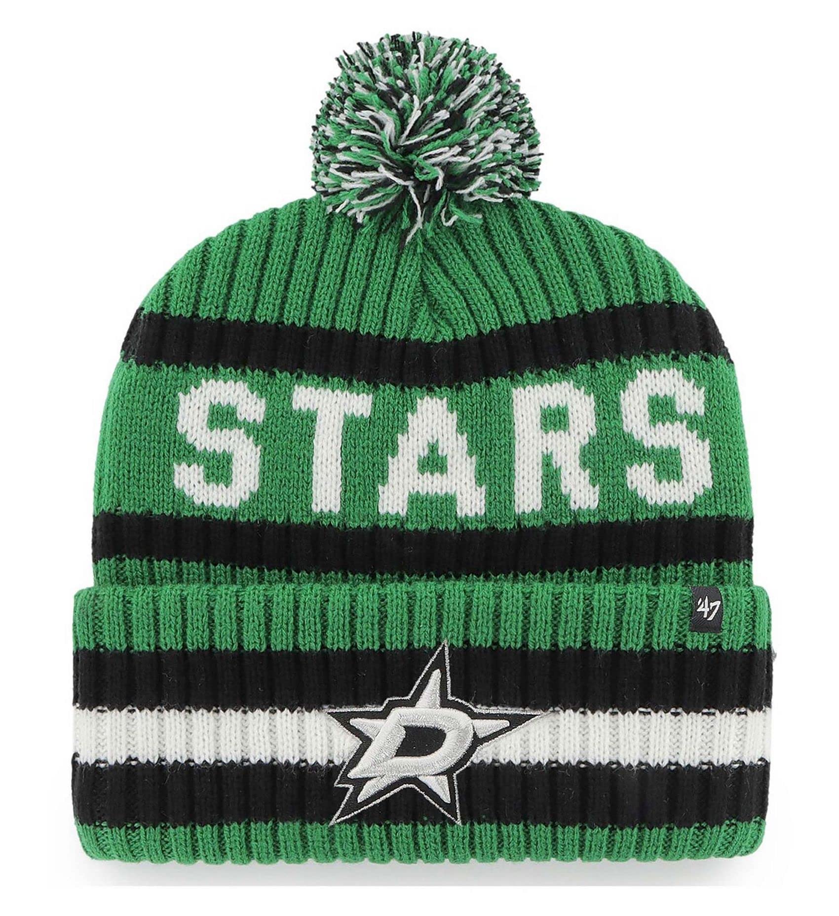 47 NHL Unisex-Adult Team Color Officially Licensed Primary Logo Bering Sport Knit Cuffed Pom Beanie Cold Weather Hat