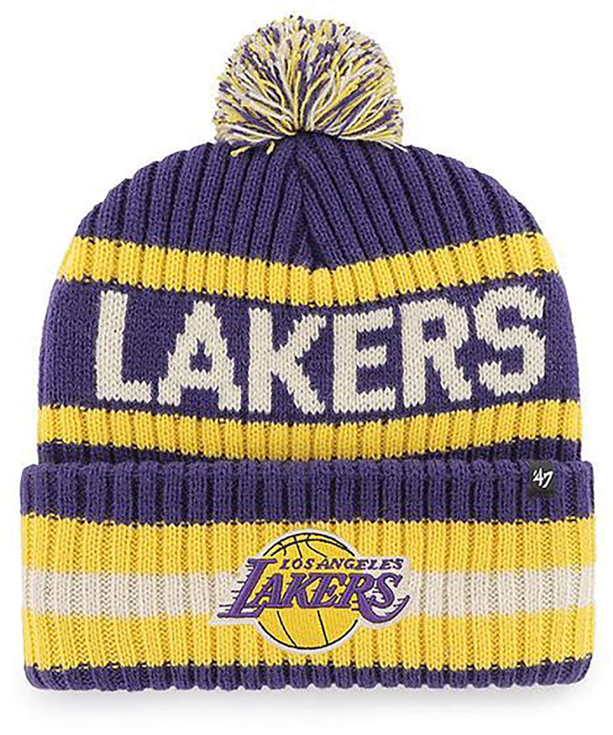 47 NHL Unisex-Adult Team Color Officially Licensed Primary Logo Bering Sport Knit Cuffed Pom Beanie Cold Weather Hat