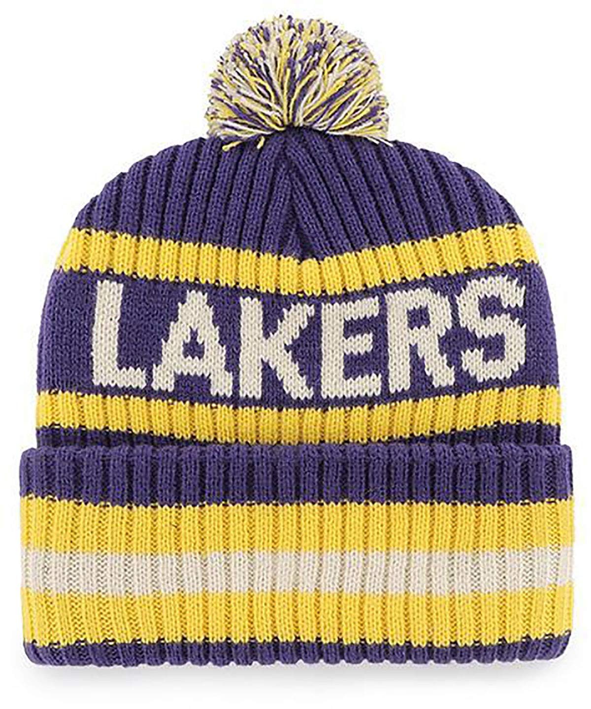 47 NHL Unisex-Adult Team Color Officially Licensed Primary Logo Bering Sport Knit Cuffed Pom Beanie Cold Weather Hat